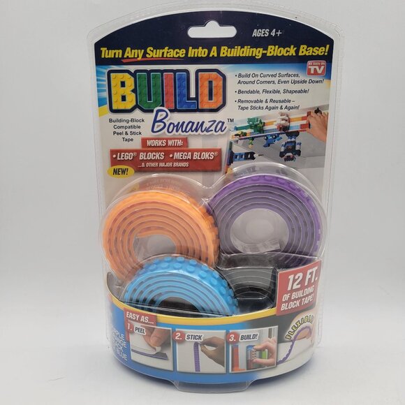 Build Bonanza Self Adhesive Peel & Stick Tape for Legos or Mega Bloks Blocks - Picture 1 of 8